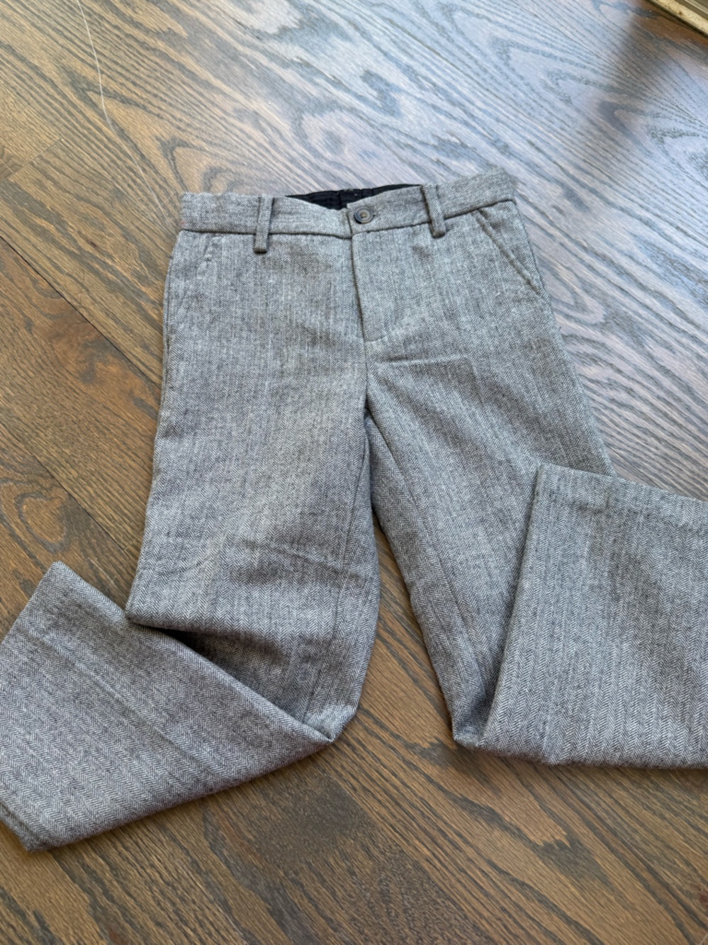 Janie and Jack boys  Heather Gray herringbone Dress Pants